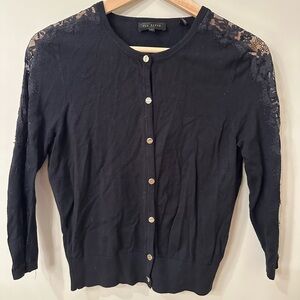 Ted Baker Black Cardigan with Lace Detail